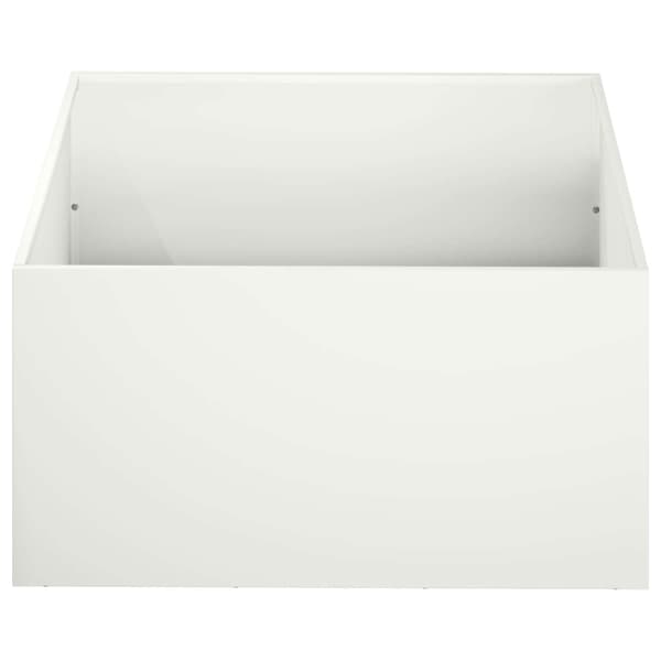 Trädgårdsplanterare 2 st Vit 60 x 60 x 30 cm Kallvalsat stål