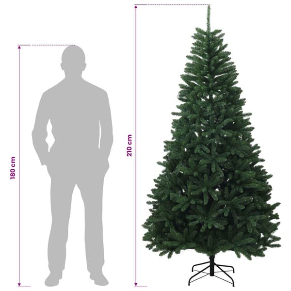 Plast Hingad Julgran 210 cm 400 LED-lampor Varmvit stål