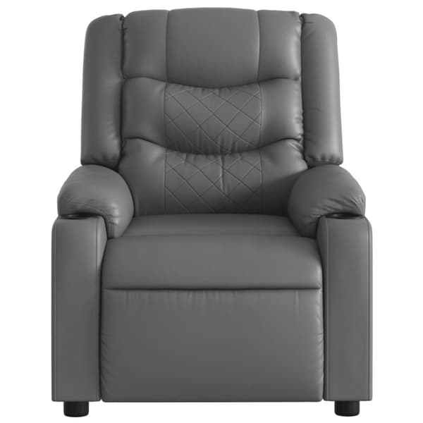 Massagefåtölj grå konstläder