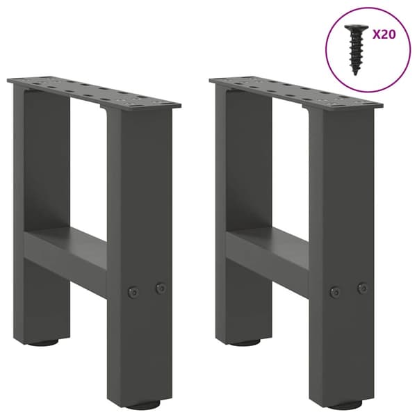 Soffbordsben antracit 2 st 40x(30-31) cm stål