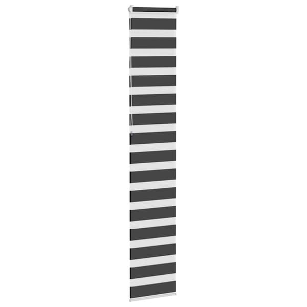 Rullgardin zebra svart 45x230 cm tyg bredd 40,9 cm polyester
