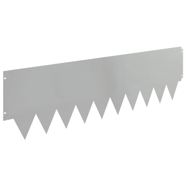 Kant för gräsmatta 20 pcs 103 x 30 cm metall Silver