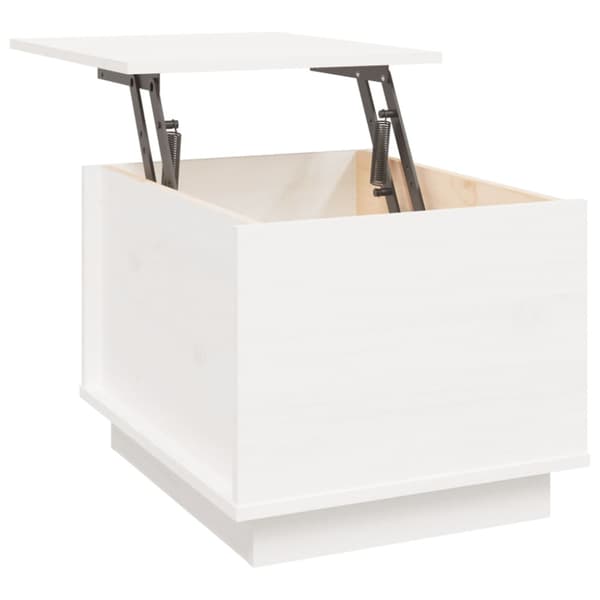 Soffbord vit 40x50x35 cm massiv furu