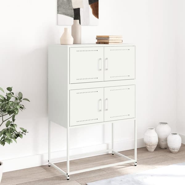 Skänk vit 68,5x38,5x107 cm stål