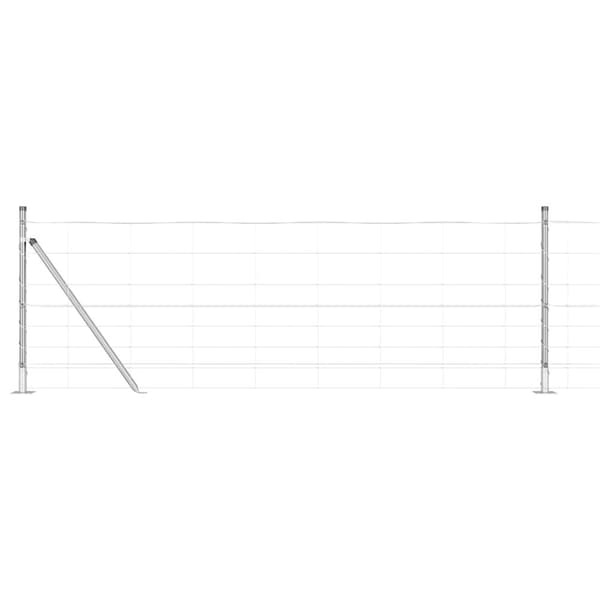 Stängselstolpe Galvaniserad 100 x 0,8 m Stål