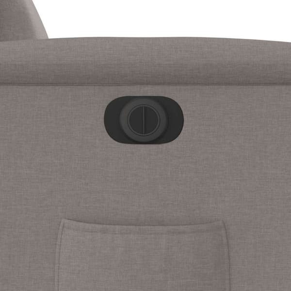 Elektrisk reclinerfåtölj taupe tyg