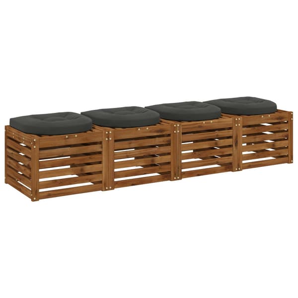 4-delade Sittdynor 4 st 100% Polyester Antracit 45 x 45 x 5 cm