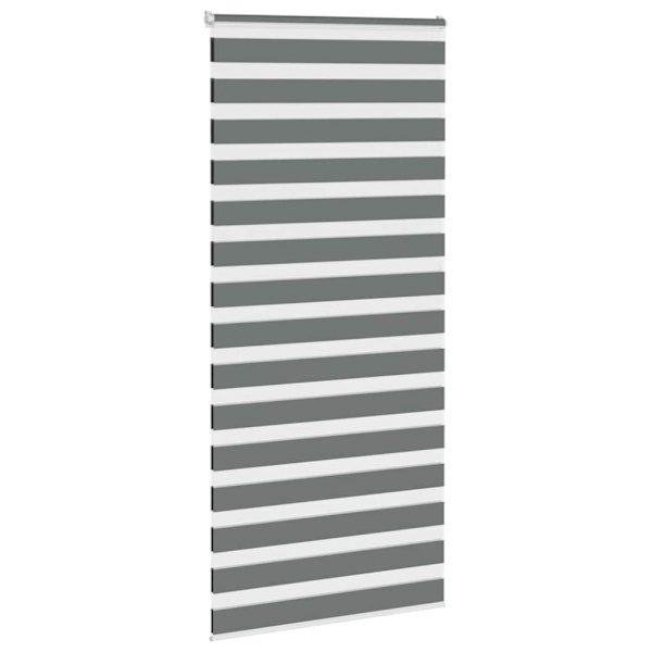 Rullgardin zebra mörkgrå 105x200 cm tyg bredd 100,9cm polyester
