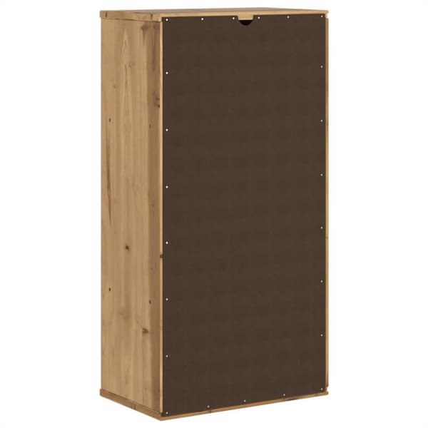 Sidoskåp med låda "ODDA" 40x24x79 cm massiv furu