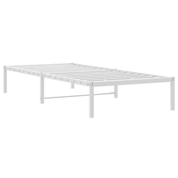 Sängram metall vit 90x190 cm