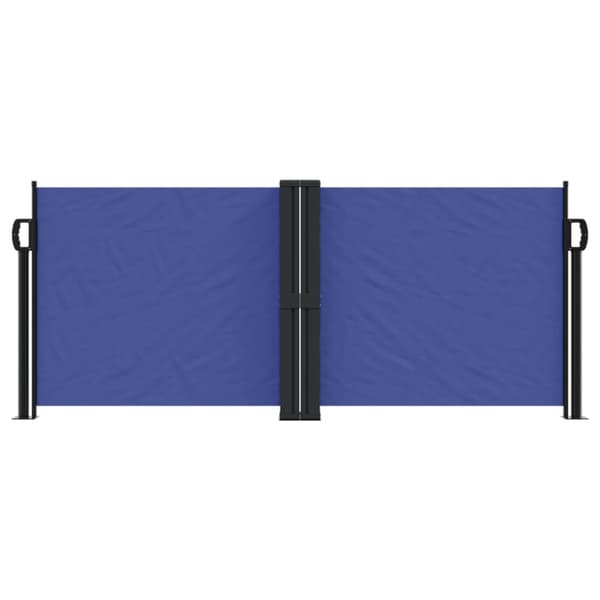 Infällbar sidomarkis blå 100x1000 cm