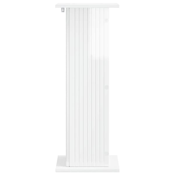 Växtställ 2 pcs Vit högglans 30,5 x 30 x 80,5 cm
