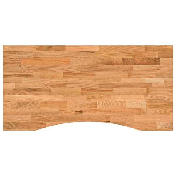 Bordsskiva ljusbrun 100x60x2,5 cm massiv ek rektangulär