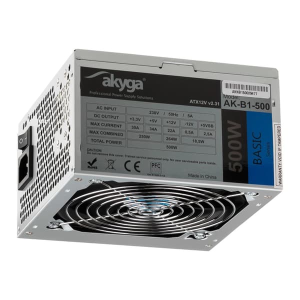 Akyga Basic Series AK-B1-500 - nätaggregat - 500 watt