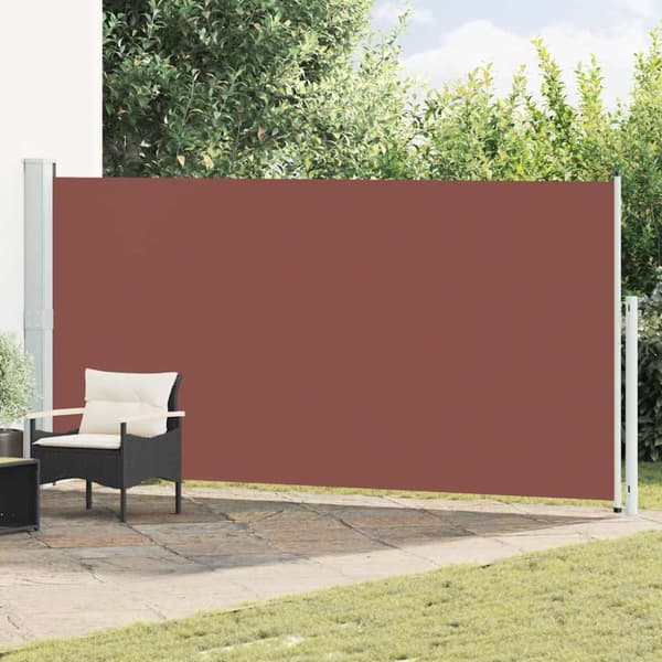 Infällbar sidomarkis 180x500 cm brun