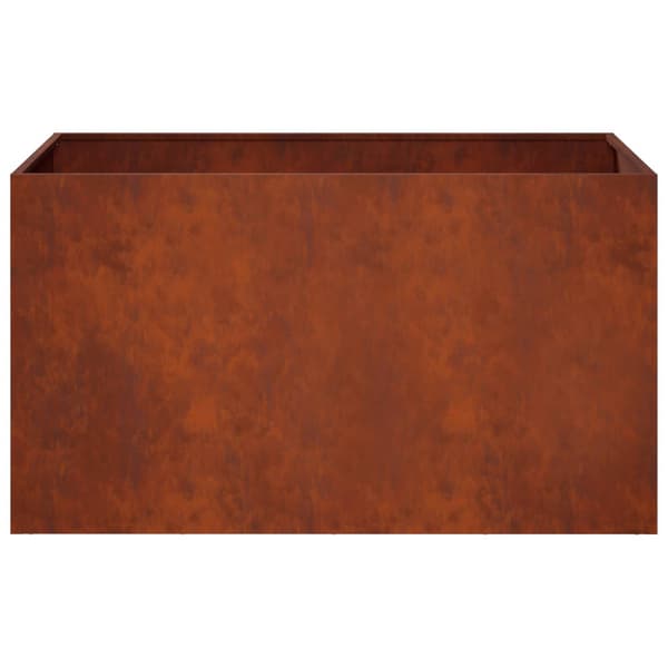 Trädgårdsplanterare 2 st Rostig 100 x 50 x 50 cm