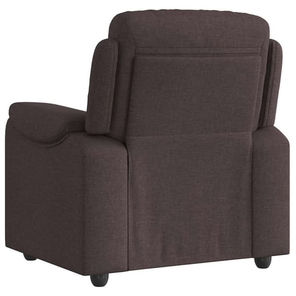 Reclinerfåtölj mörkbrun tyg