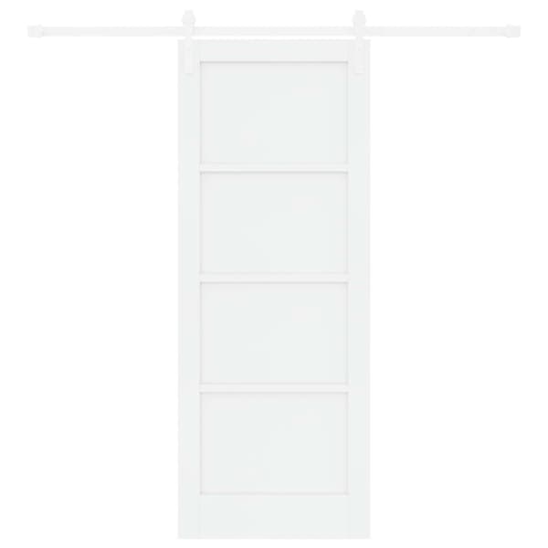 Skjutdörr 78 x 202 cm Konstruerat trä Vit
