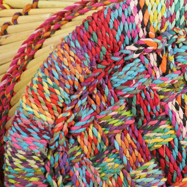 Pallar med chindidetaljer 2 st flerfärgad bambu