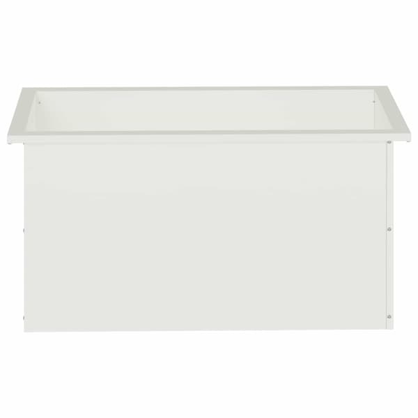 Odlingslåda med LED Vit 40 x 80 x 40 cm Stål