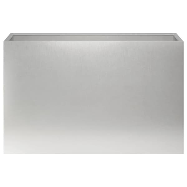 Trädgårdsplanterare 2 st Silver 80 x 30 x 40 cm Rostfritt stål