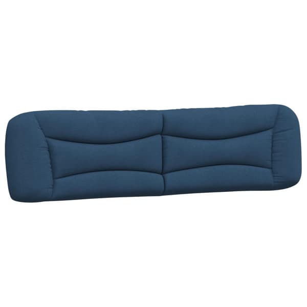 Bed Frame with LED without Mattress "Hvar" Blue 200x200 cm Fabric