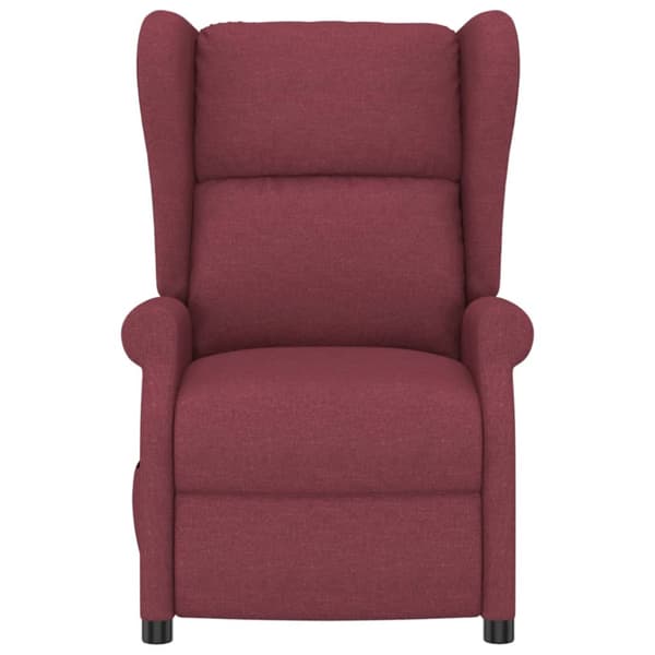 Elektrisk reclinerfåtölj vinröd tyg