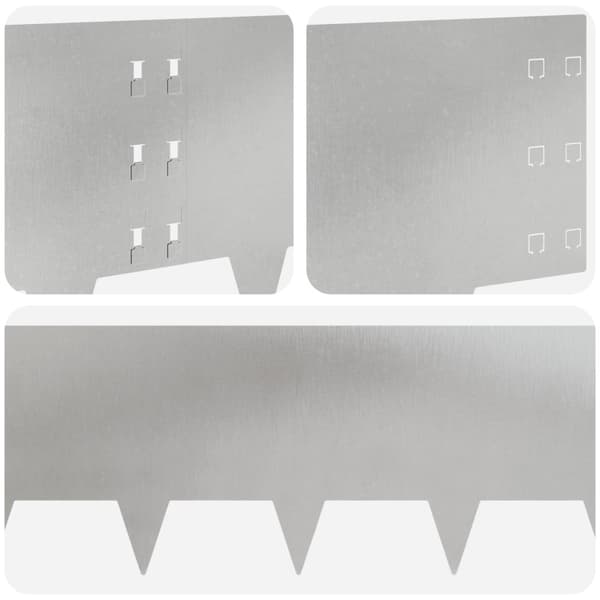 Kant för gräsmatta 30 pcs 100 x 30 cm Stål Silver