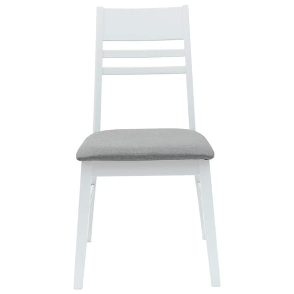 Matstolar 2 pcs Vit 43 x 54 x 89 cm Massiv Gummiträ