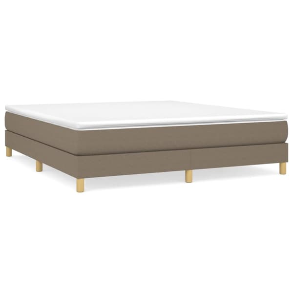 Boxspring-sängram taupe 160x200 cm tyg