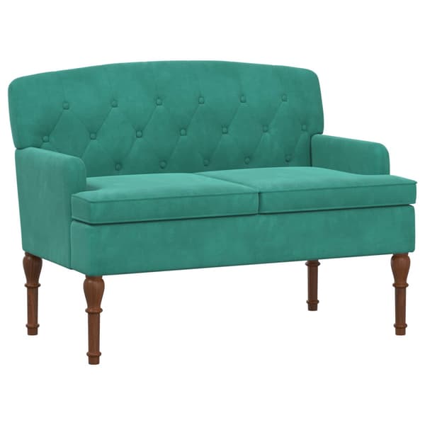 Loveseat med knapprapport Turkos 111 x 65 x 79 cm Sammet