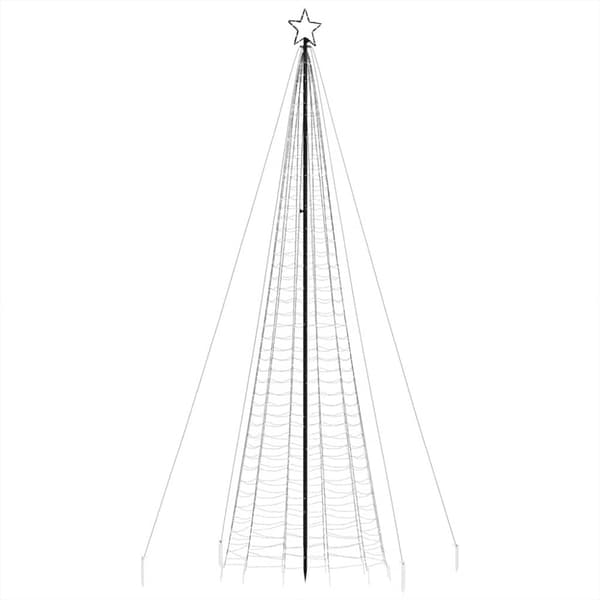 LED julgran med spikar 1534 LED blå 500 cm