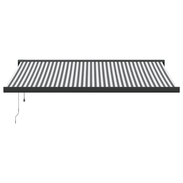 Markis infällbar antracit och vit 4x3 m tyg&aluminium