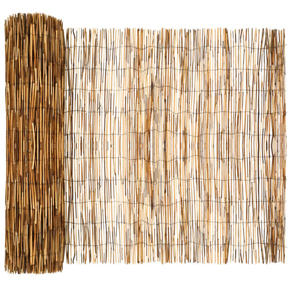Trädgårdsstängsel Karbomiserad 400 x 100 cm Vass