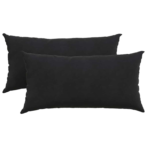 Sofakuddar 2 pcs Svart 80 x 40 cm Kordread tyg