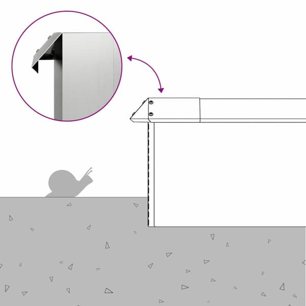 Snigelfence 16 pcs Silver 50 x 3,5 x 25 cm Galvaniserat Stål