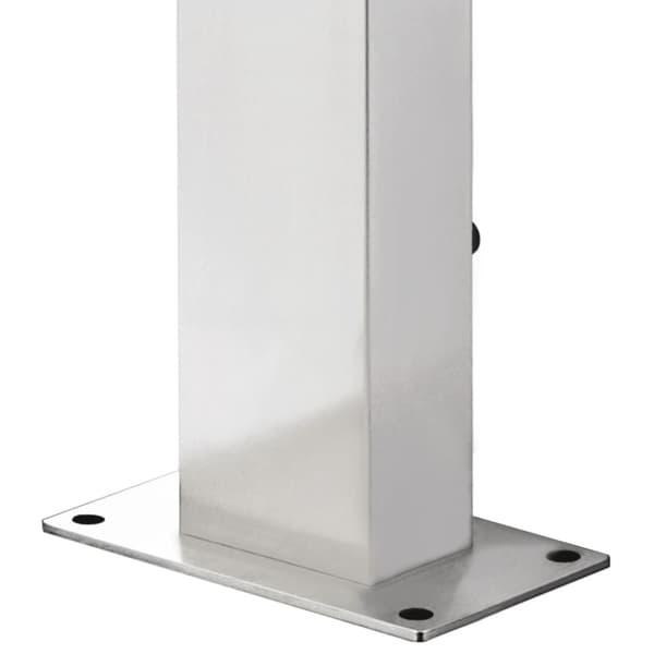 Utedusch 220 cm rostfritt stål