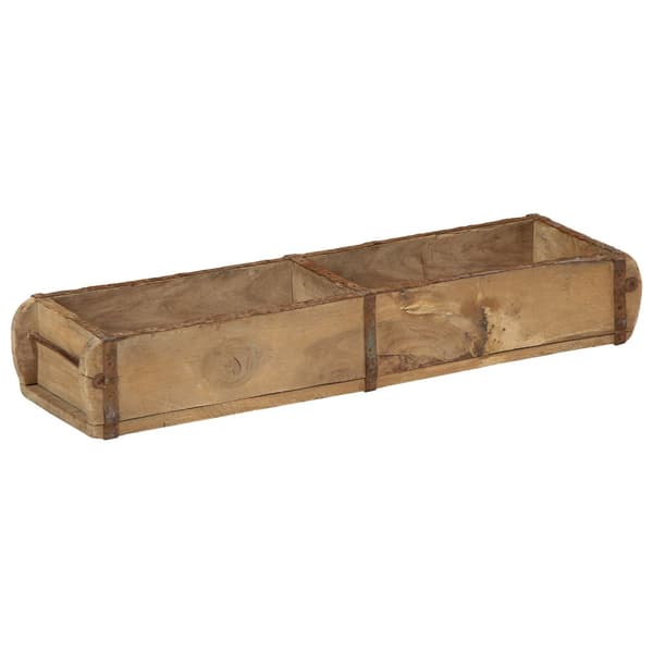 Bricka 4 pcs Brun 57 x 15 x 9 cm Solid återvunnen trä