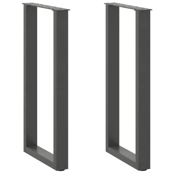 Konsolbordsben U-formade 2 st antracit 28x(72-73) cm stål
