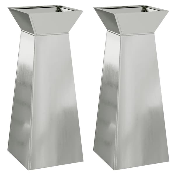 Pelarkrukor 2 pcs Silver 40 x 40 x 100 cm