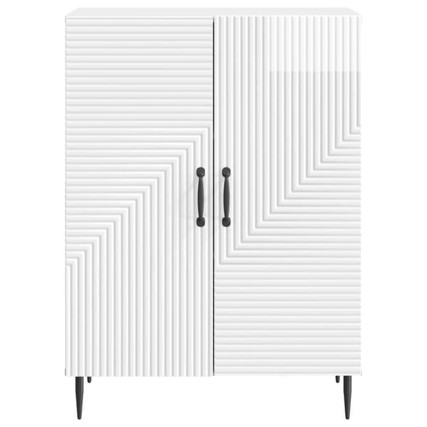 Sideboard Vit högglans 66 x 34,5 x 89,5 cm Konstruerat trä