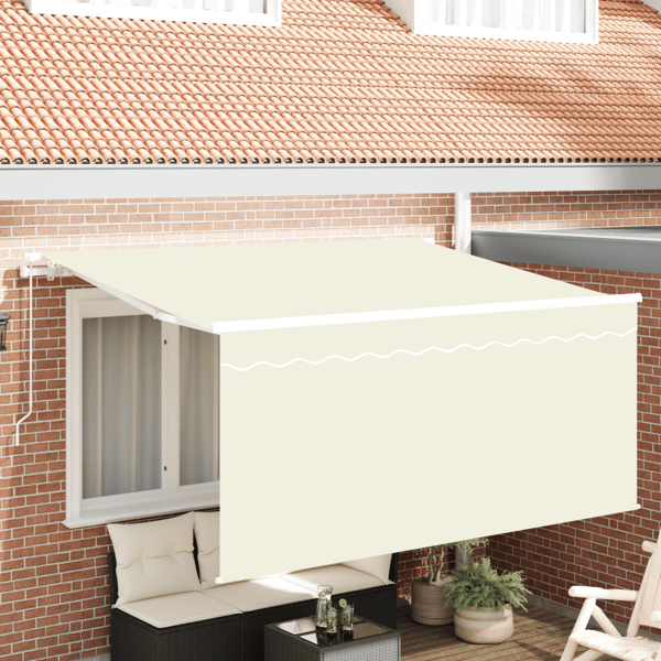Utfällbar markis Kräm 300 x 200 cm Polyester och aluminium