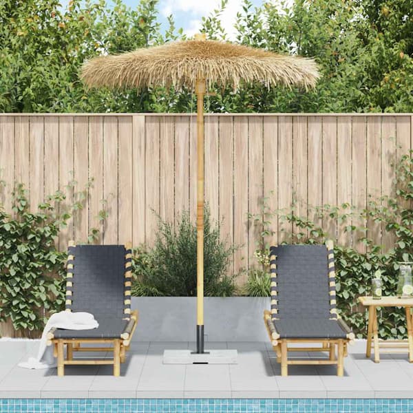 Tikiparasoll med bananbladstak 180 cm bambu