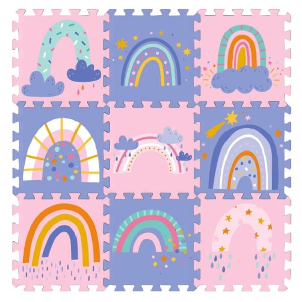 Magni - Floor Puzzle with Rainbows - Colorful