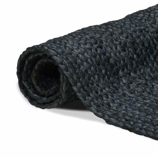 Områdesmattor Rektangulär Mörkgrå 80 x 150 cm Jute
