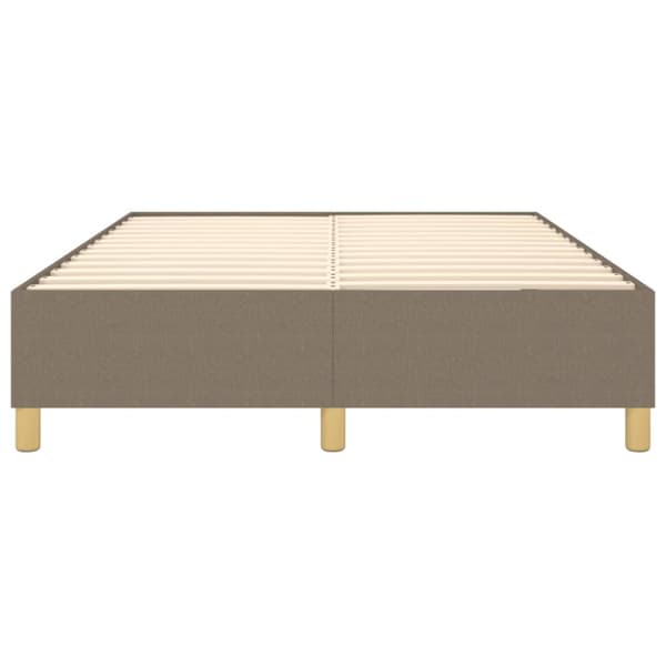 Boxspring-sängram taupe 140x190 cm tyg