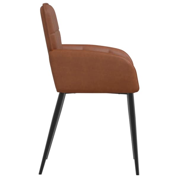 Matstolar 6 pcs Konstläder Brun 57 x 50 x 85 cm