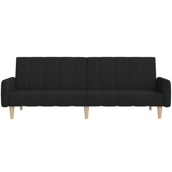 Bäddsoffa 2-sits svart tyg