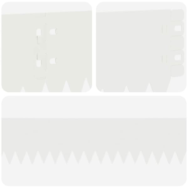 Kant för gräsmatta 20 pcs 103 x 10 cm Stål Vit