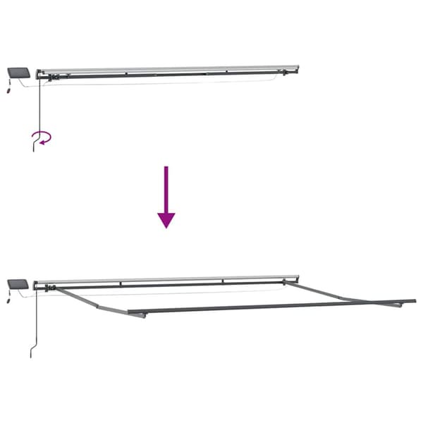 Markisram Antracit 400 × 300 cm Aluminium
